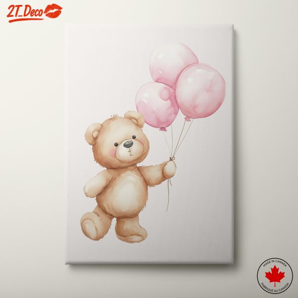 Cute Bear With Balloons Art