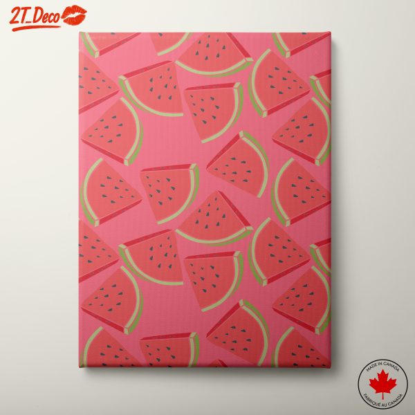 Colorful Watermelon Slice Pattern Art