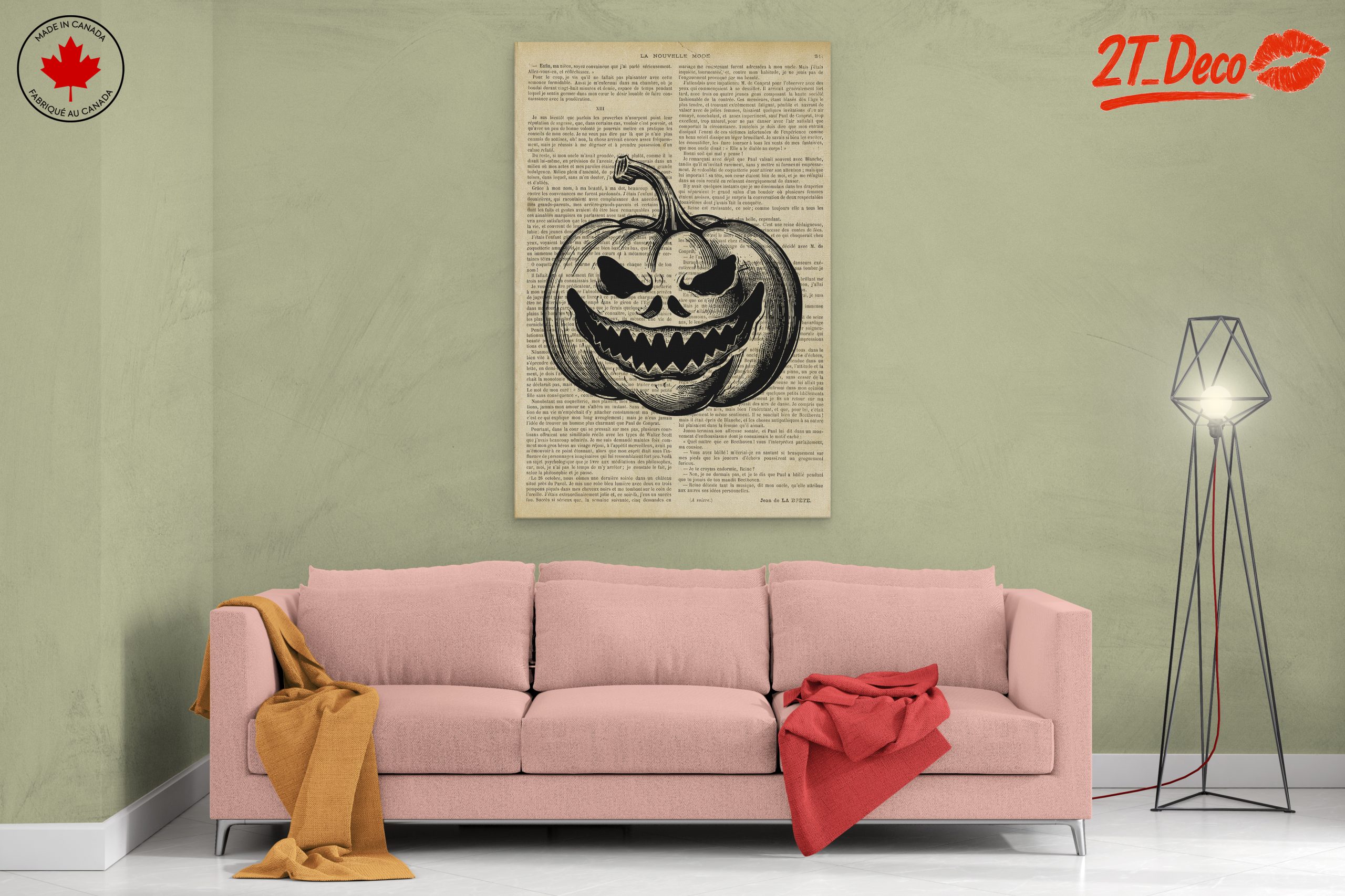 Whimsical Pumpkin Character Art for Halloween - Image 2