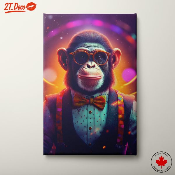 Stylized Monkey Character with Glasses