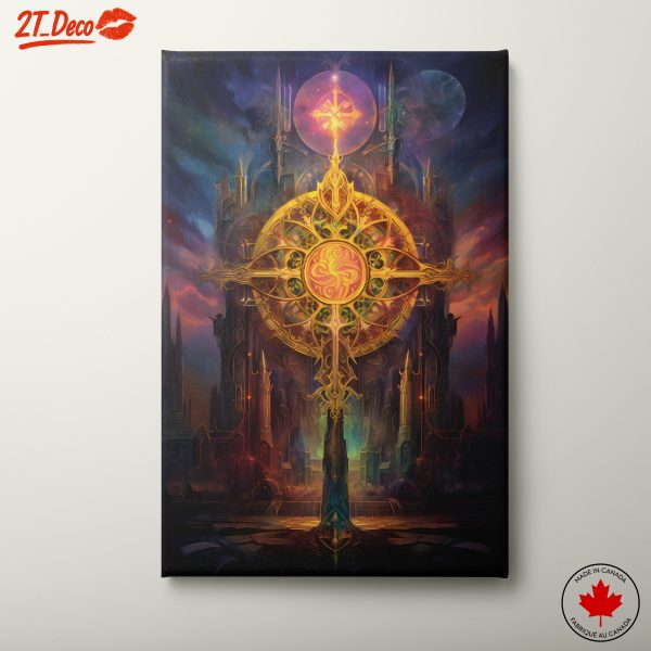 Fantasy Symbolic Illustration with Cosmic Elements