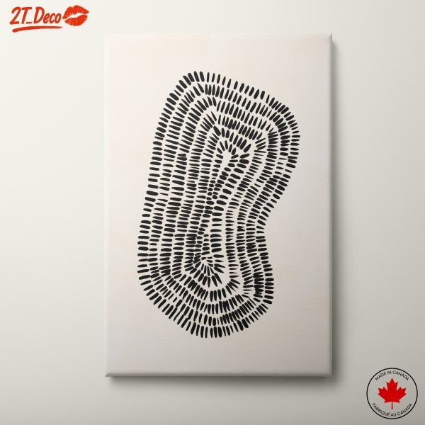 Flowing Abstract Black Shapes Art