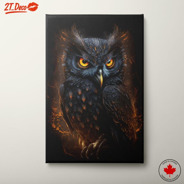 Majestic Owl Artwork with Intense Eyes