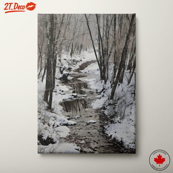 Serene Winter Stream Landscape