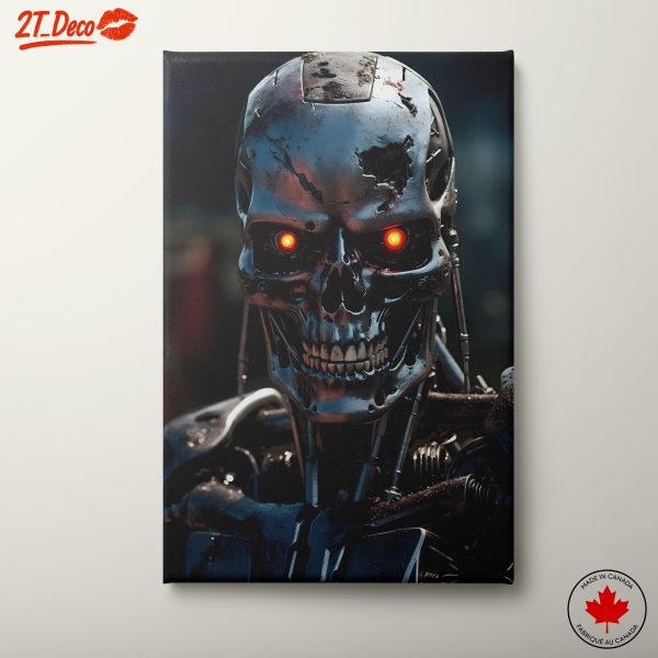 Futuristic Character with Metallic Features