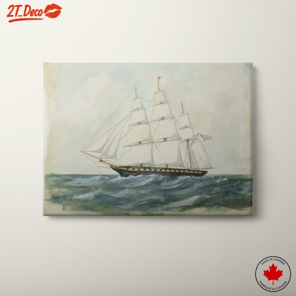 Majestic Sailing Ship on Ocean Waves