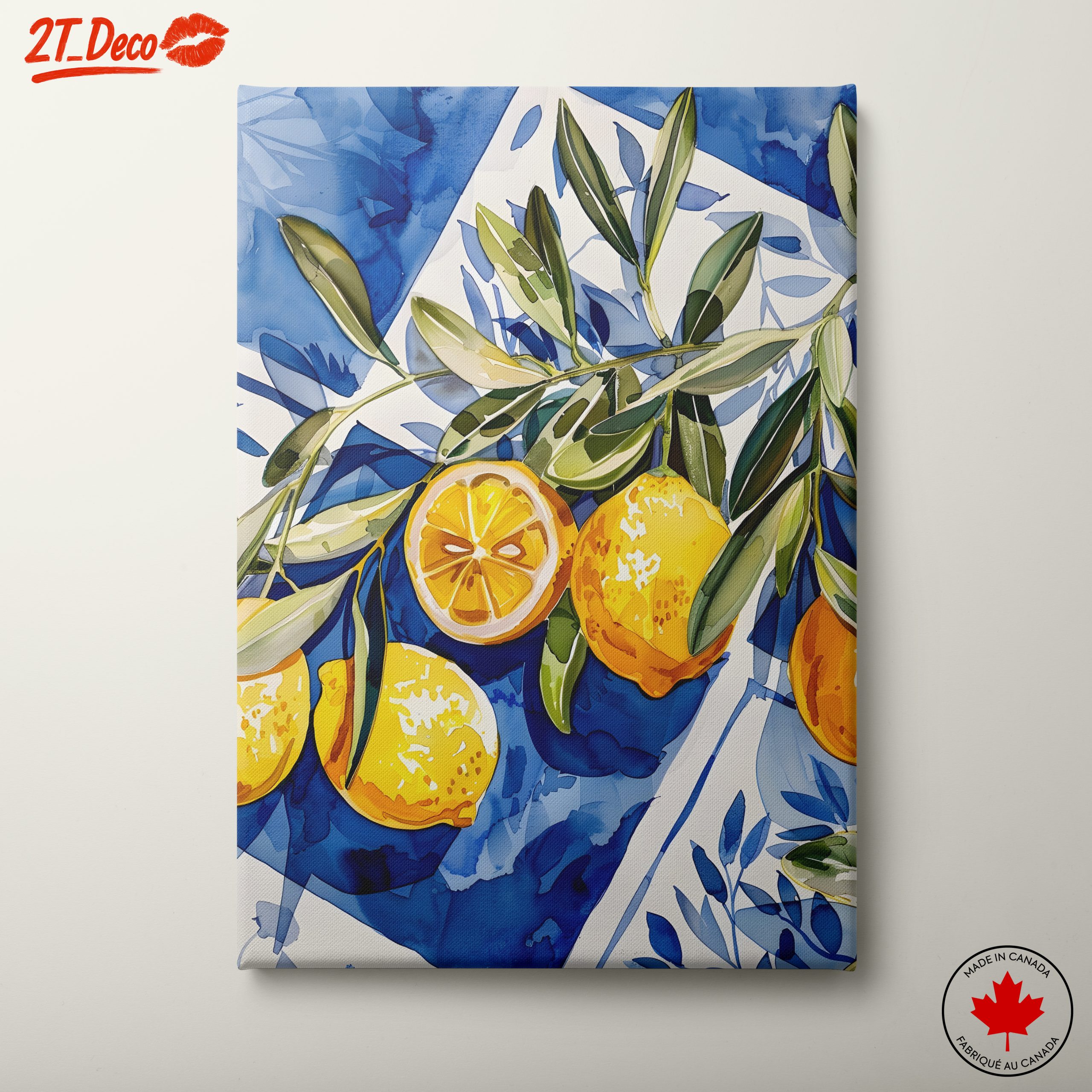 Vibrant Abstract Lemon Art 3