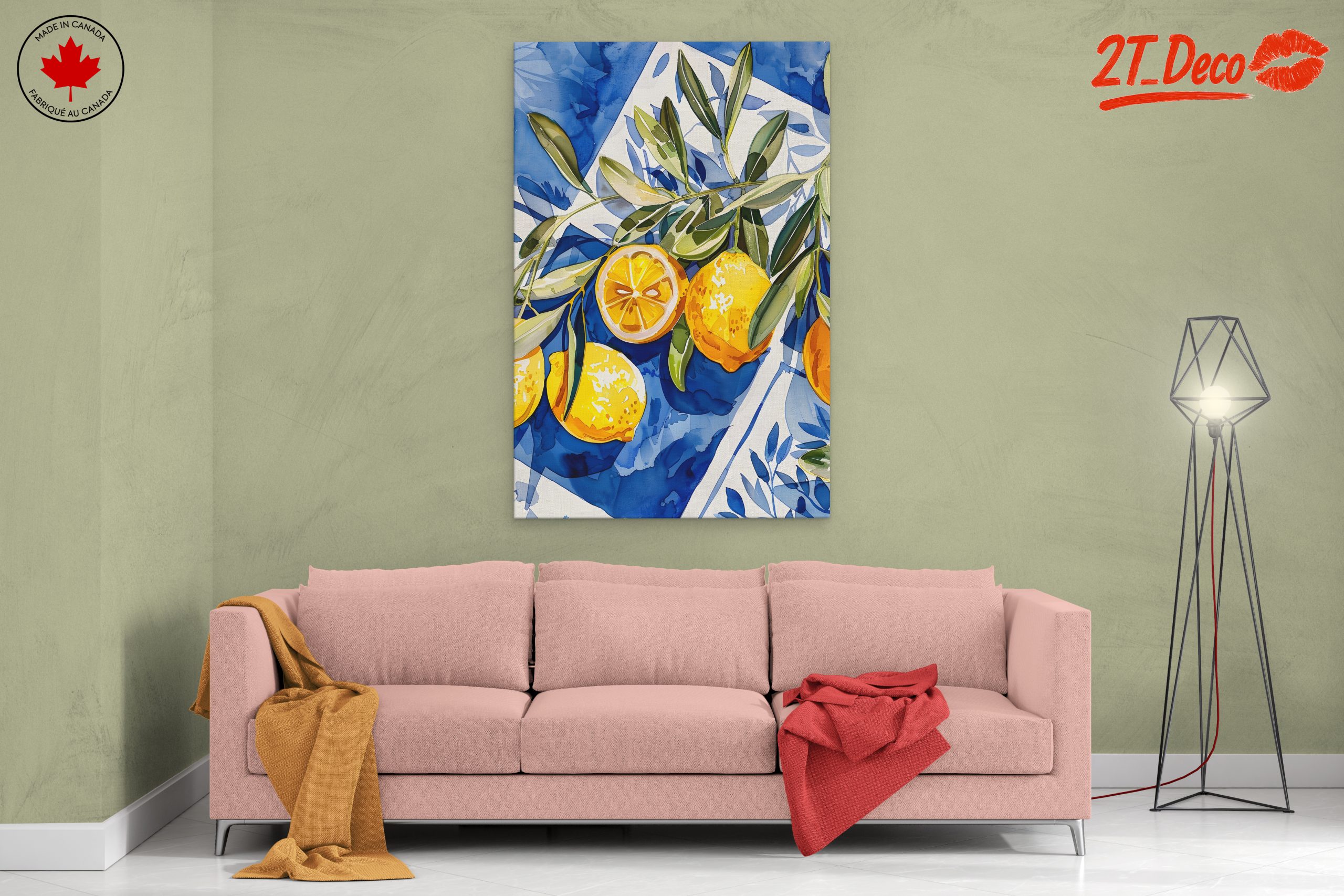 Vibrant Abstract Lemon Art 3 - Image 2