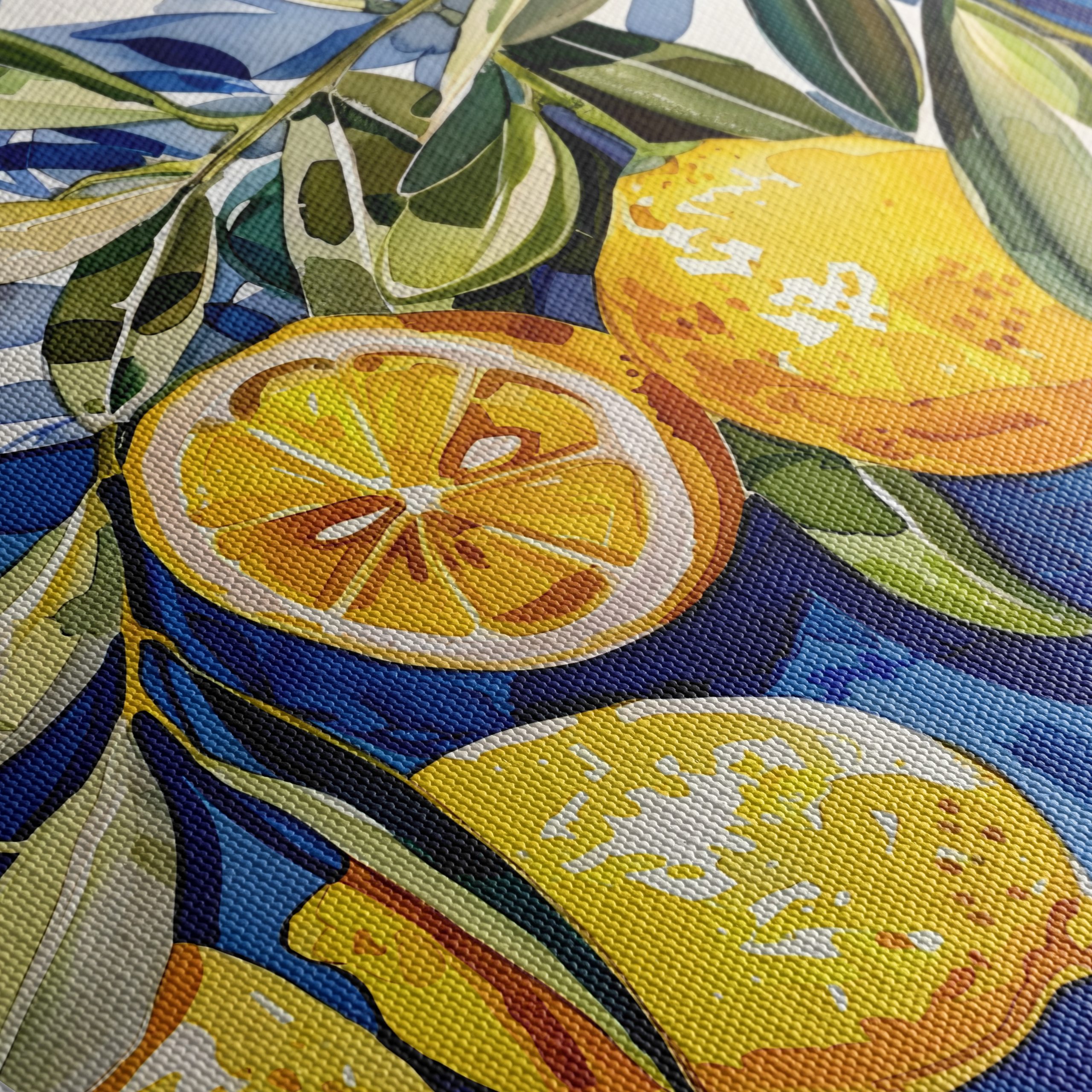 Vibrant Abstract Lemon Art 3 - Image 5