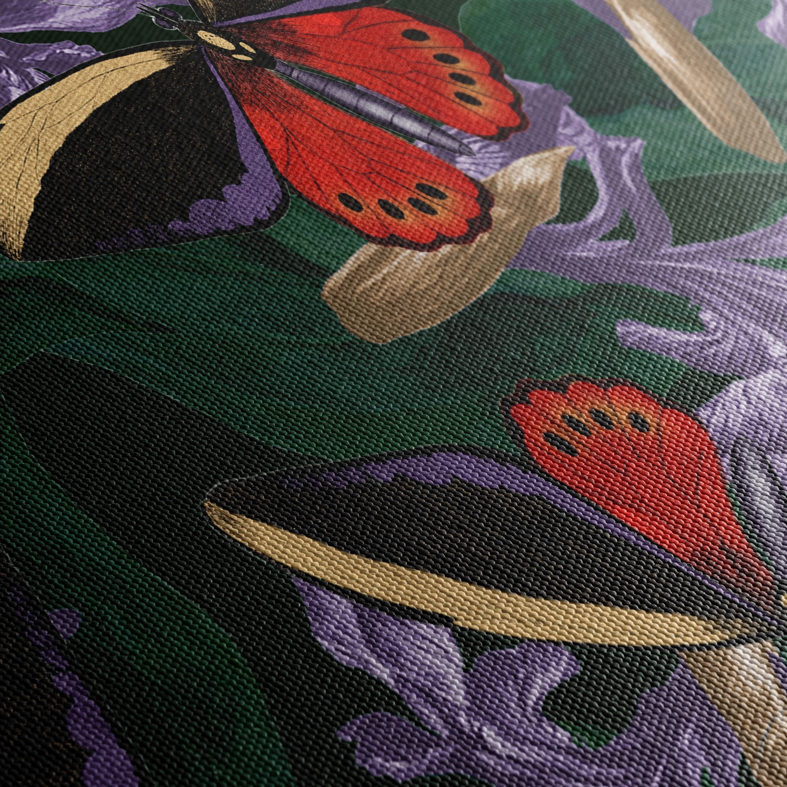 Vibrant Botanical Butterflies and Flowers Art - Image 5