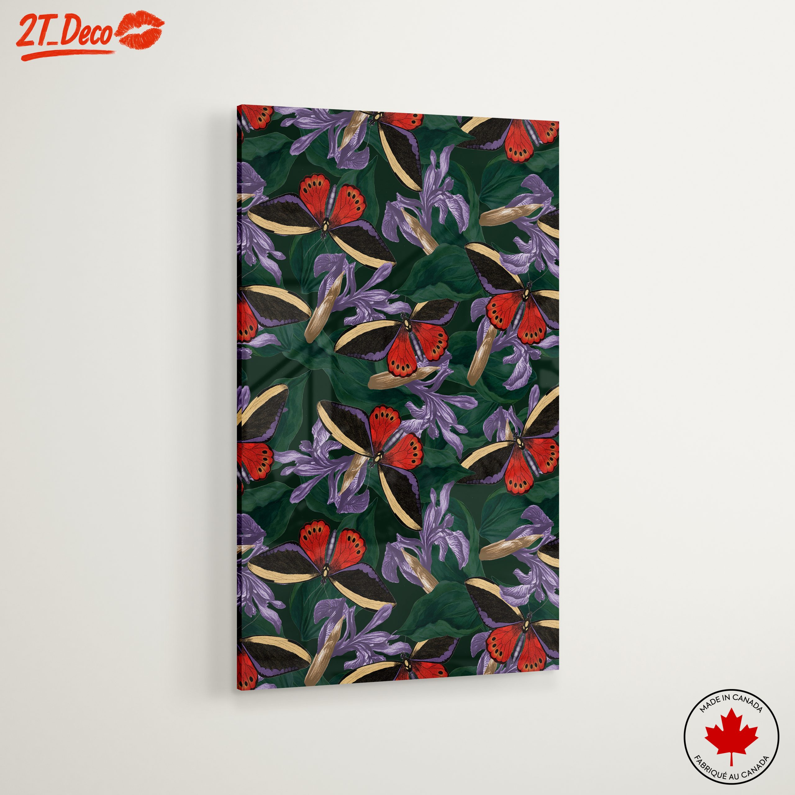 Vibrant Botanical Butterflies and Flowers Art - Image 6