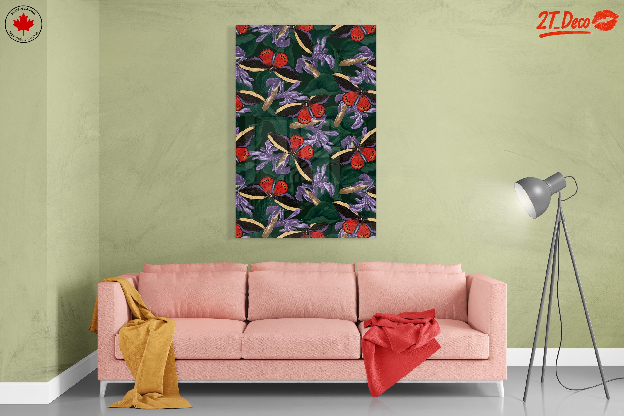 Vibrant Botanical Butterflies and Flowers Art - Image 7