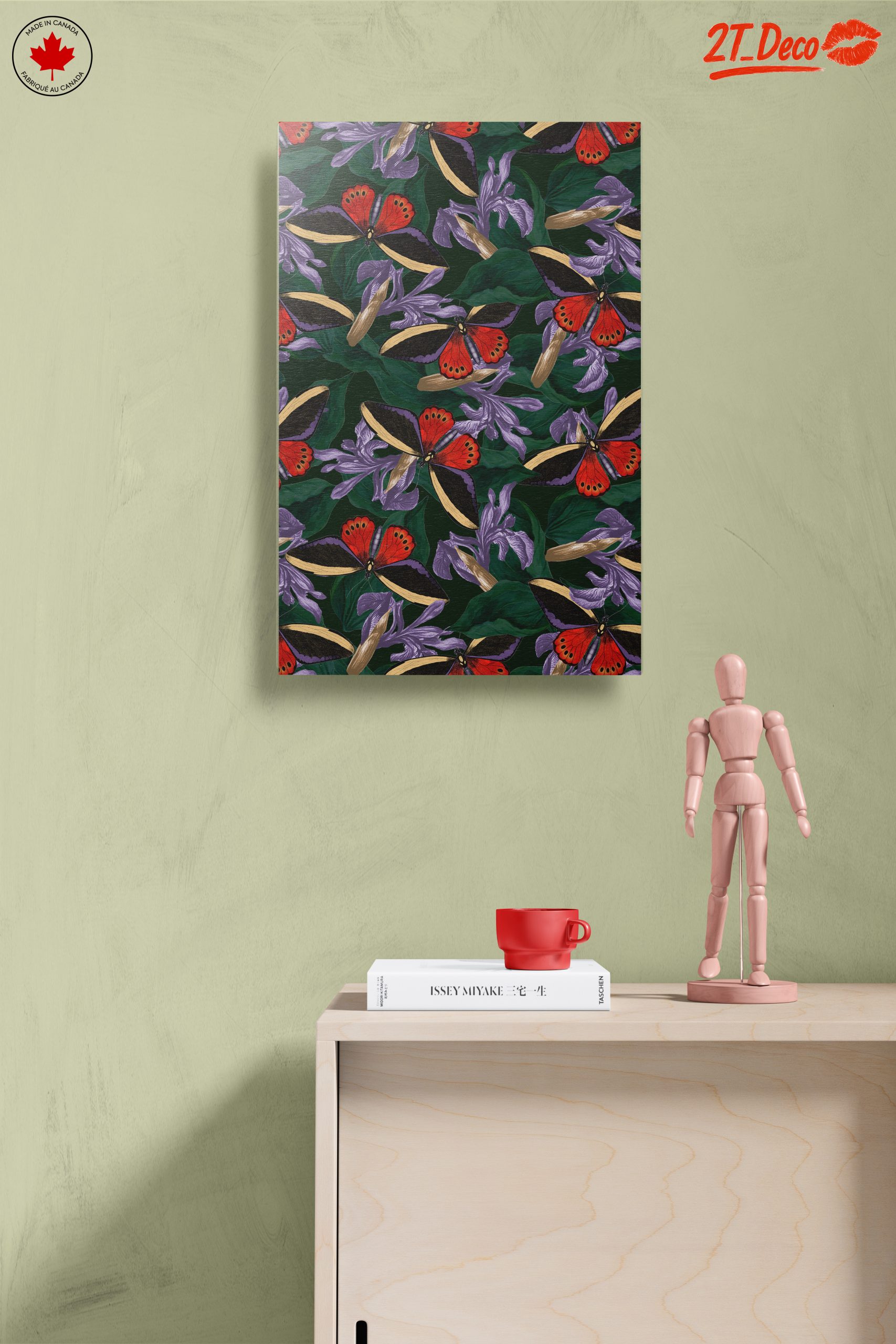 Vibrant Botanical Butterflies and Flowers Art - Image 14