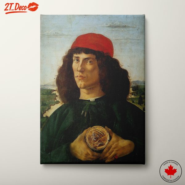 Classic Portrait of a Young Man Holding a Decorative Object