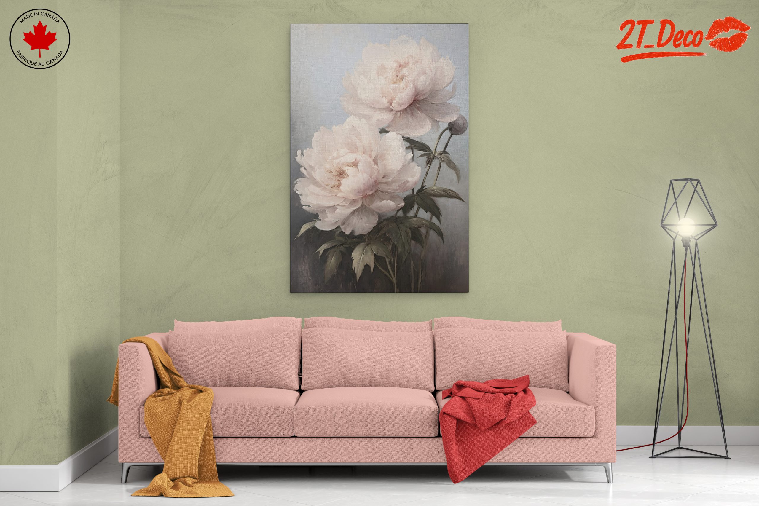 Elegant Floral Arrangement of Peonies - Image 2