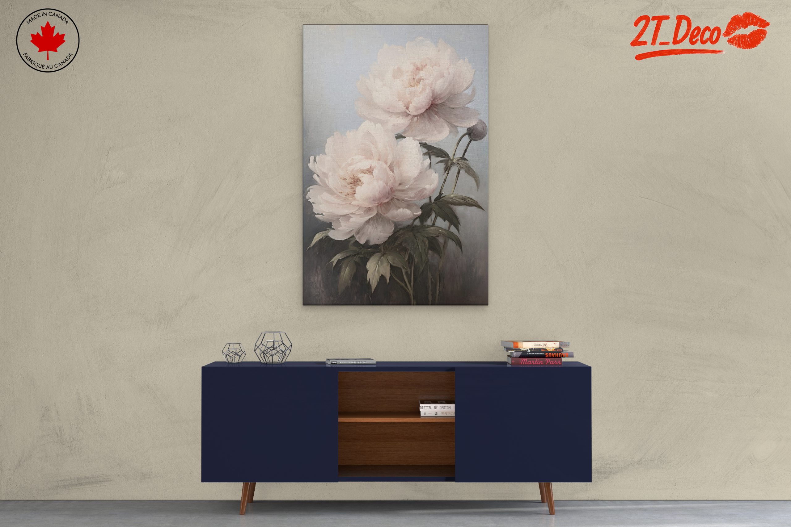 Elegant Floral Arrangement of Peonies - Image 3