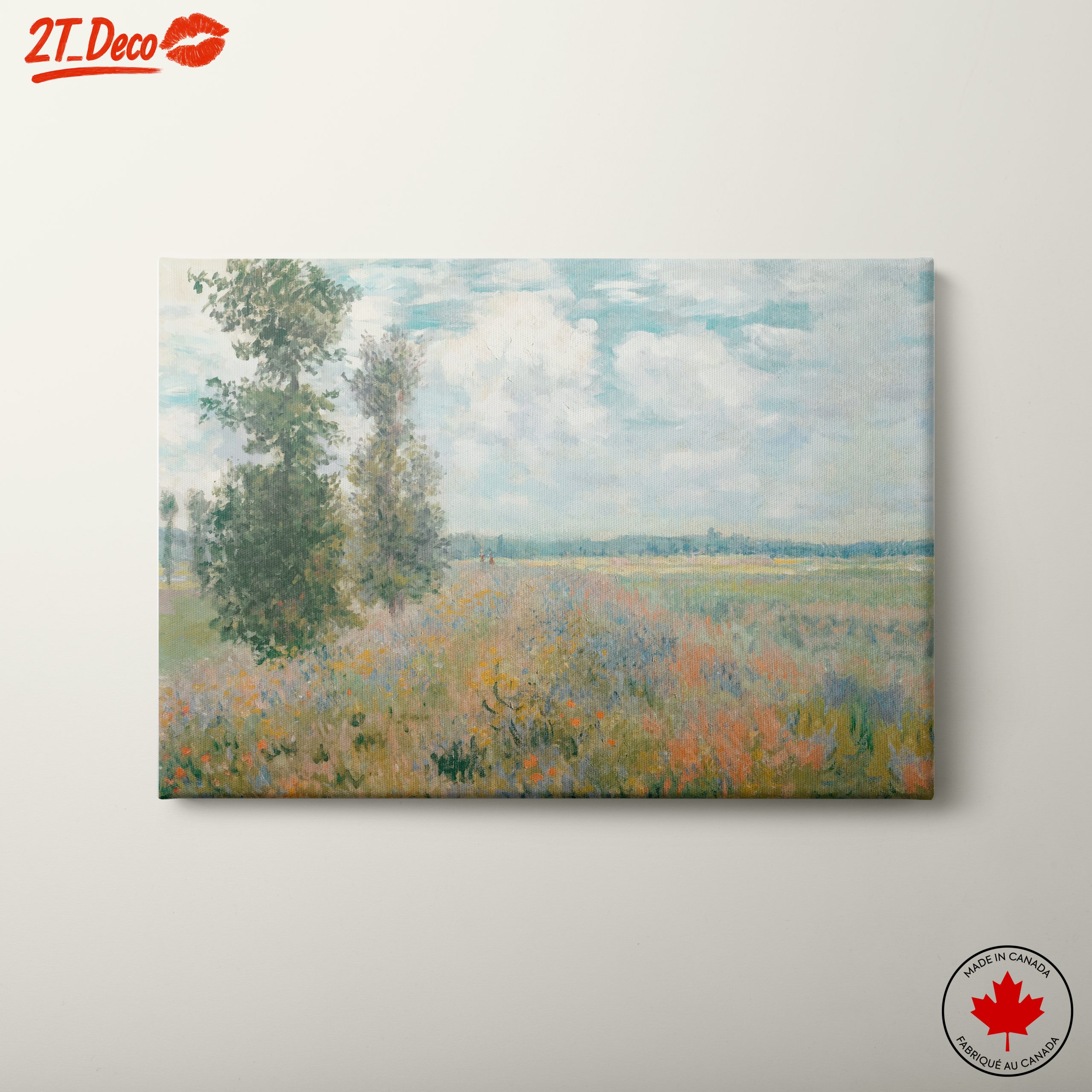 Impressionistic Abstract Landscape with Colorful Fields