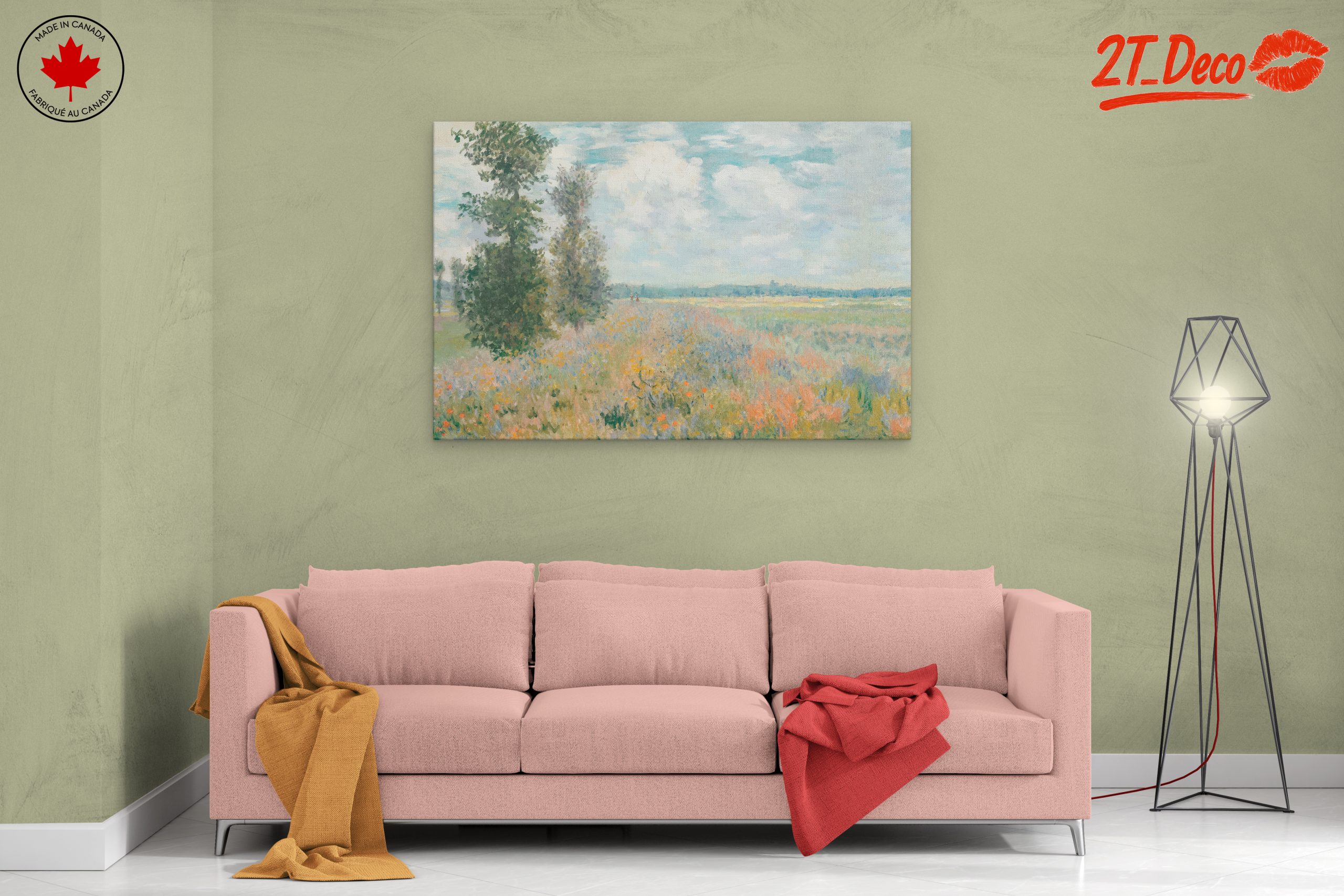 Impressionistic Abstract Landscape with Colorful Fields - Image 2