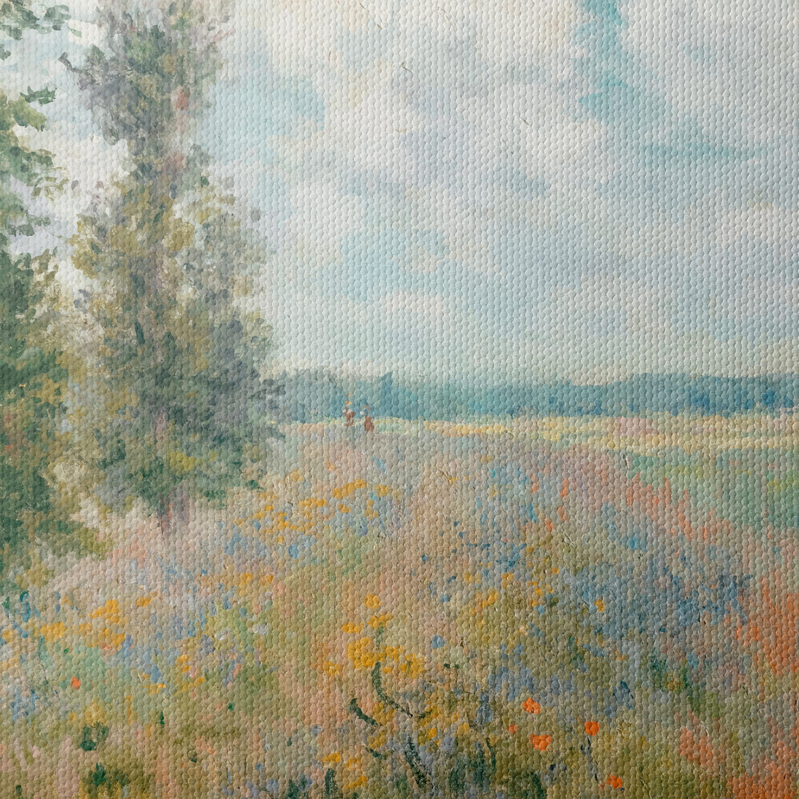 Impressionistic Abstract Landscape with Colorful Fields - Image 4