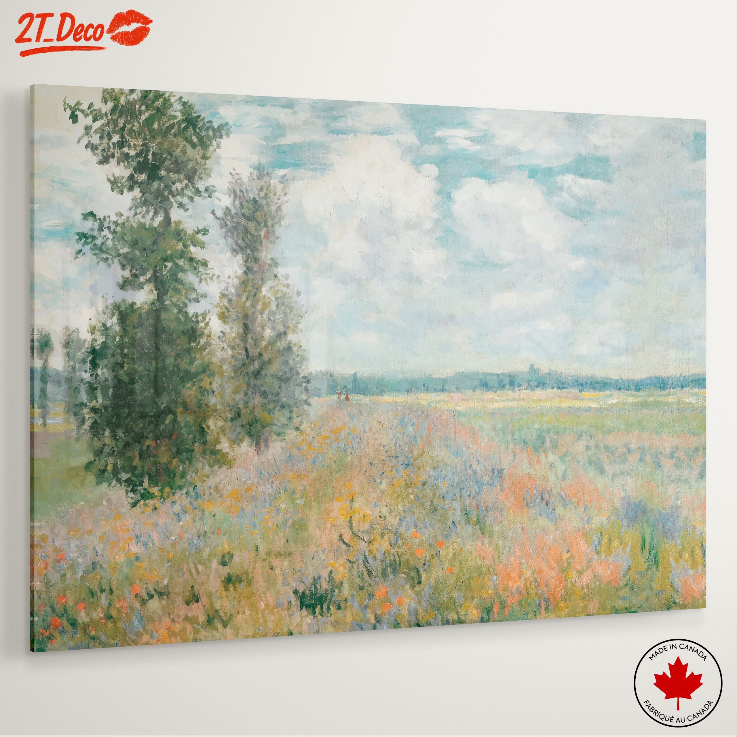 Impressionistic Abstract Landscape with Colorful Fields - Image 6
