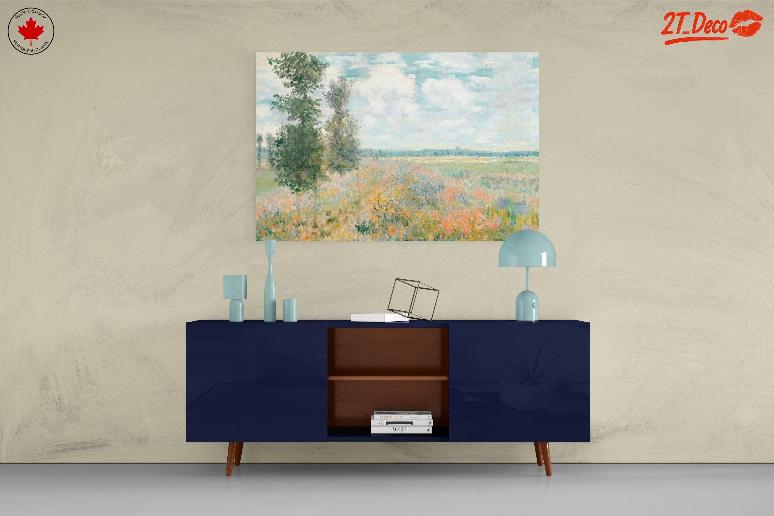 Impressionistic Abstract Landscape with Colorful Fields - Image 8