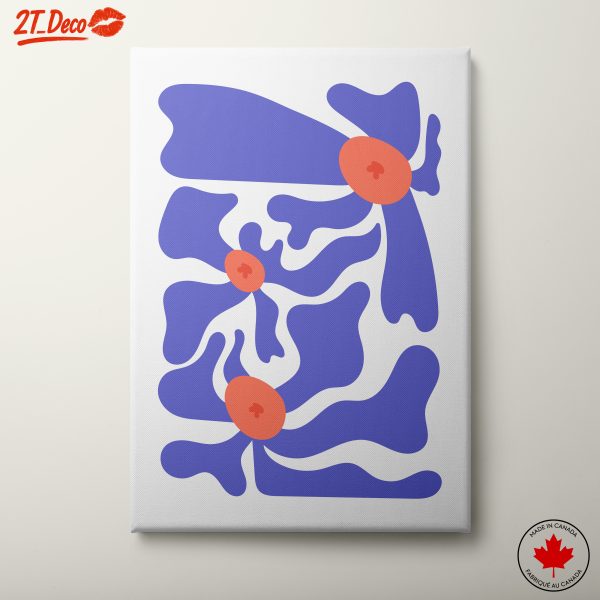 Abstract Floral Design in Bold Colors