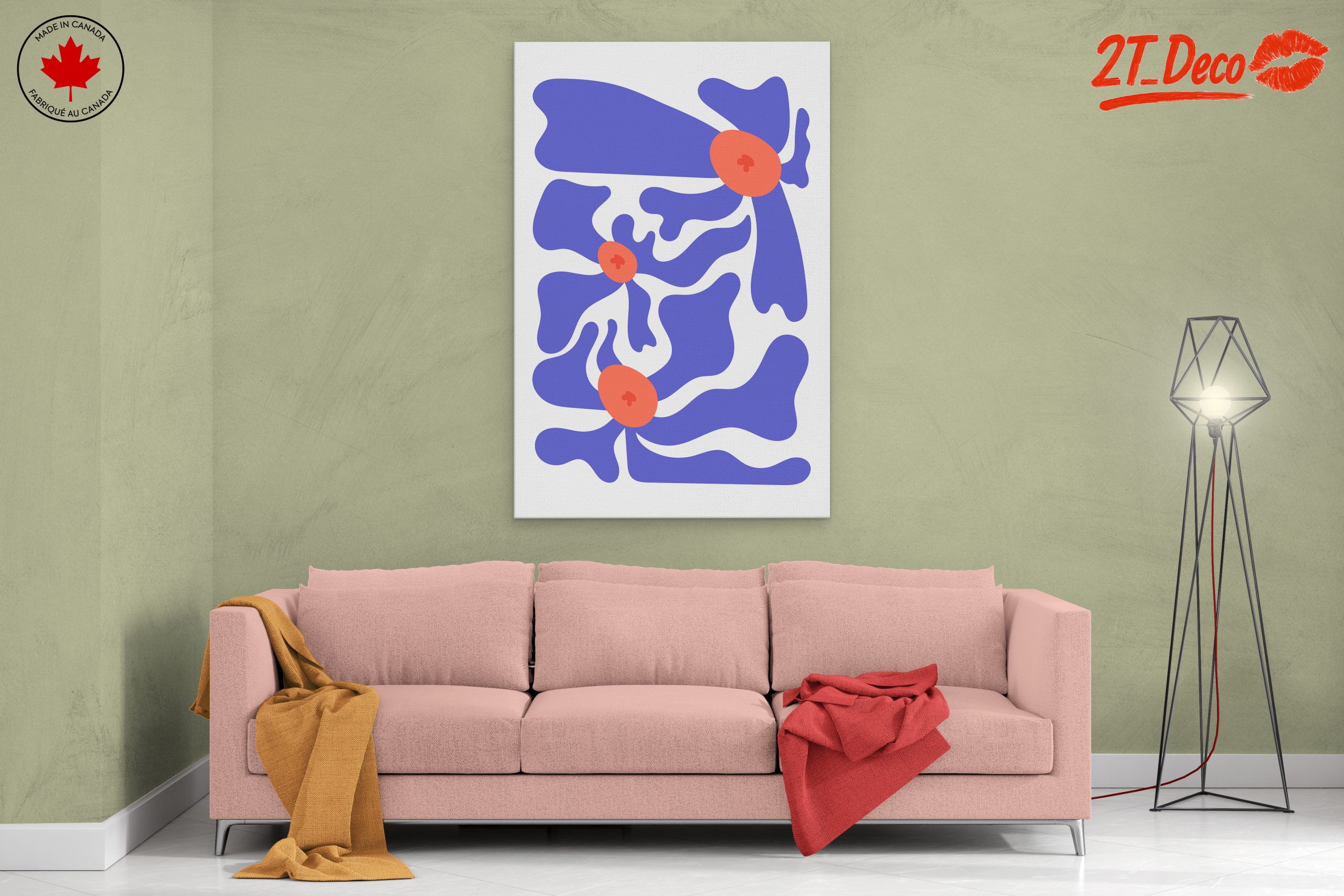 Abstract Floral Design in Bold Colors - Image 2