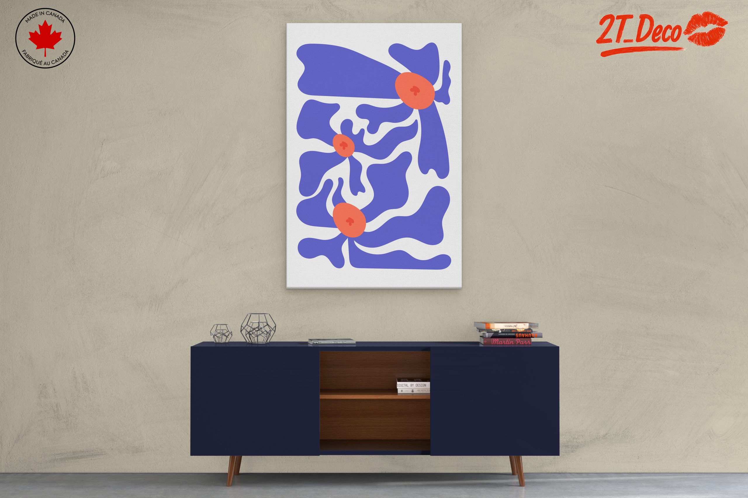 Abstract Floral Design in Bold Colors - Image 3