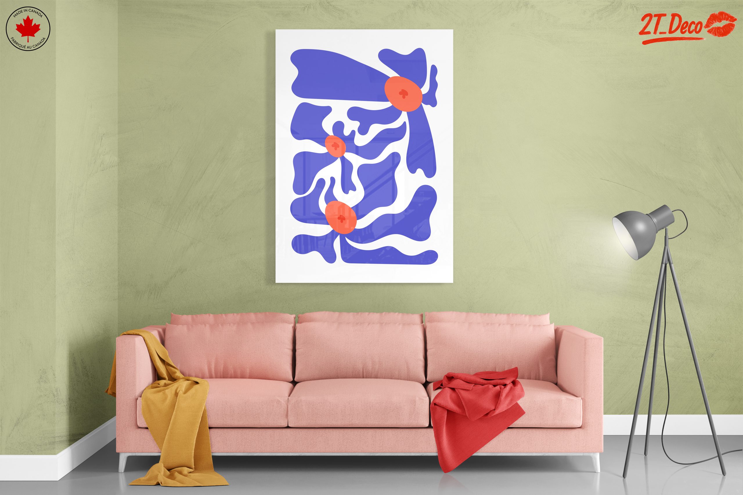 Abstract Floral Design in Bold Colors - Image 7