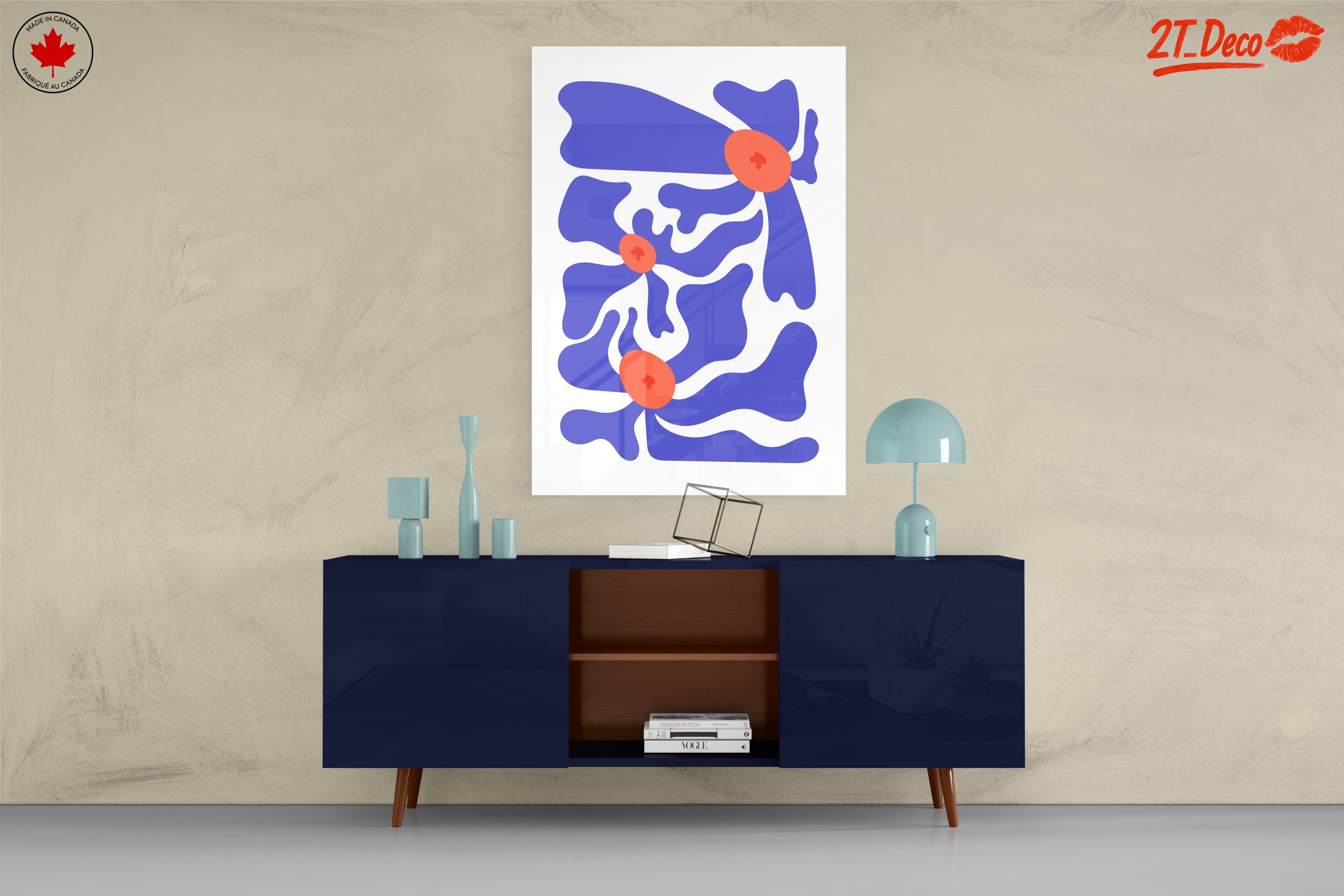 Abstract Floral Design in Bold Colors - Image 8