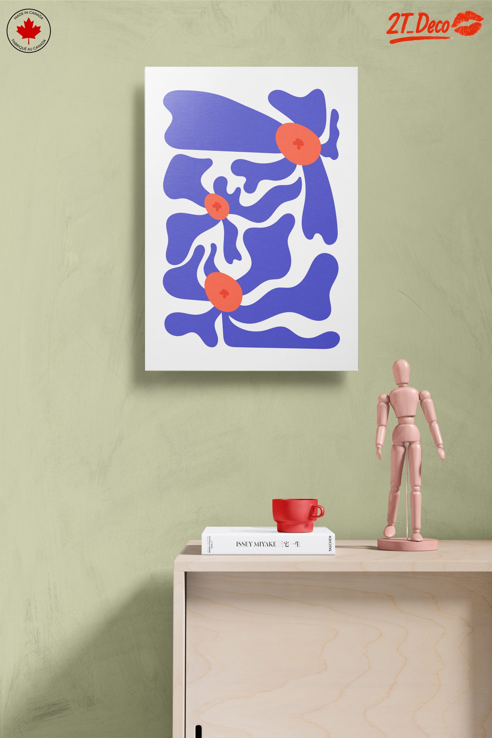 Abstract Floral Design in Bold Colors - Image 14
