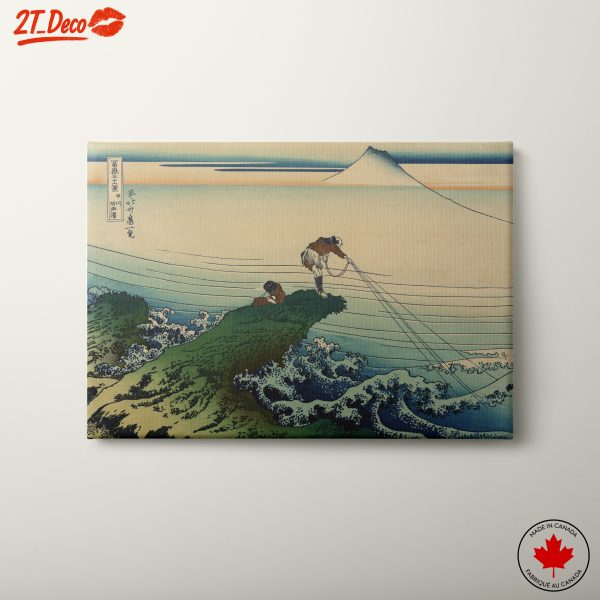 Traditional Japanese Landscape with Fishermen