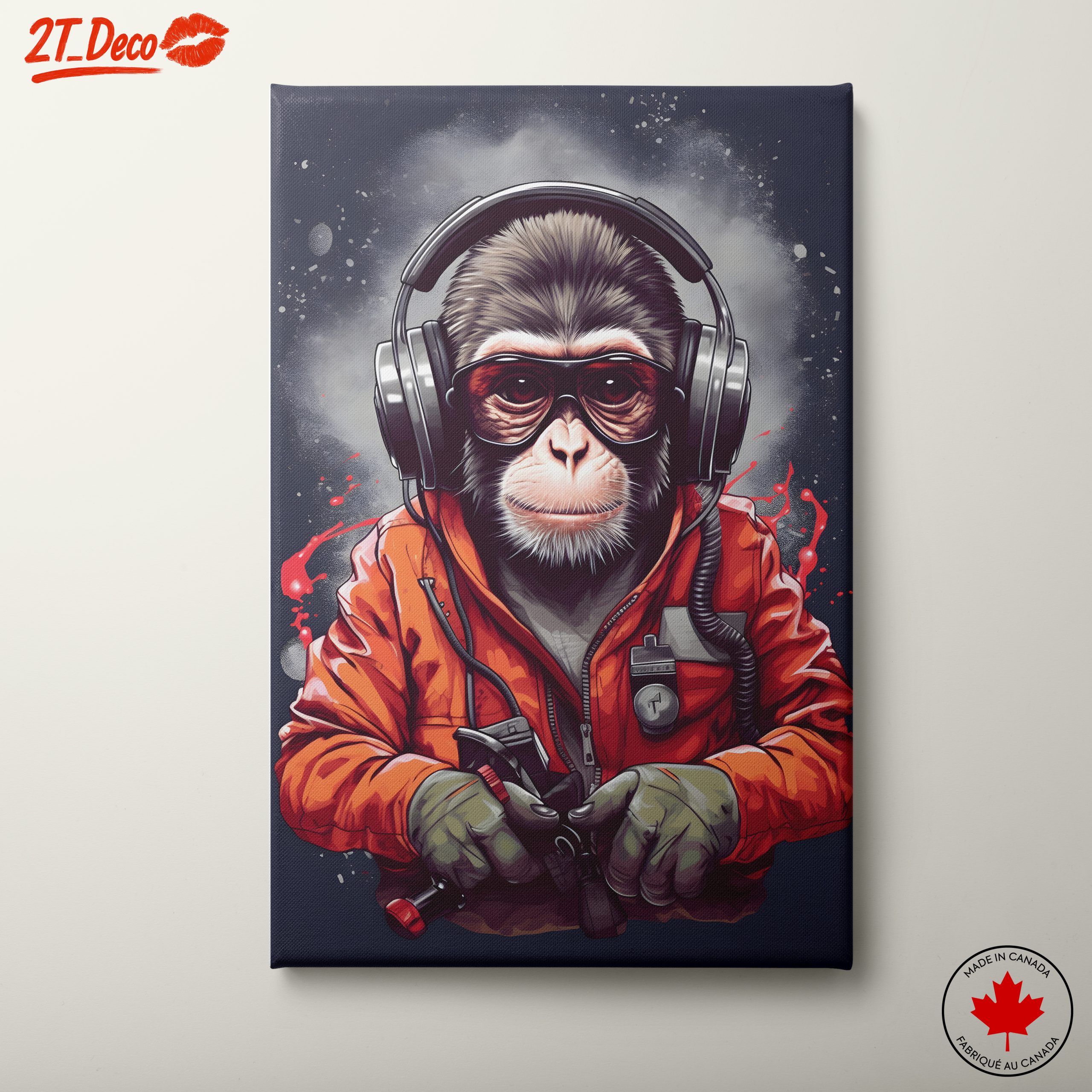 Stylized Monkey Character in Vibrant Outfit