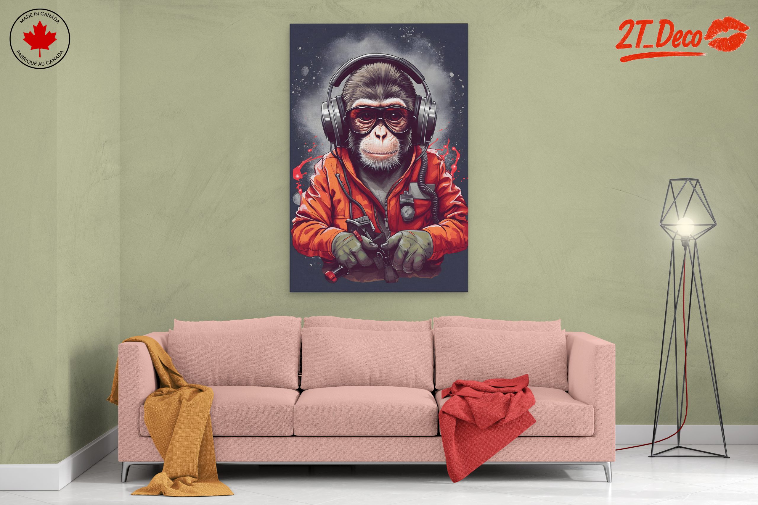 Stylized Monkey Character in Vibrant Outfit - Image 2