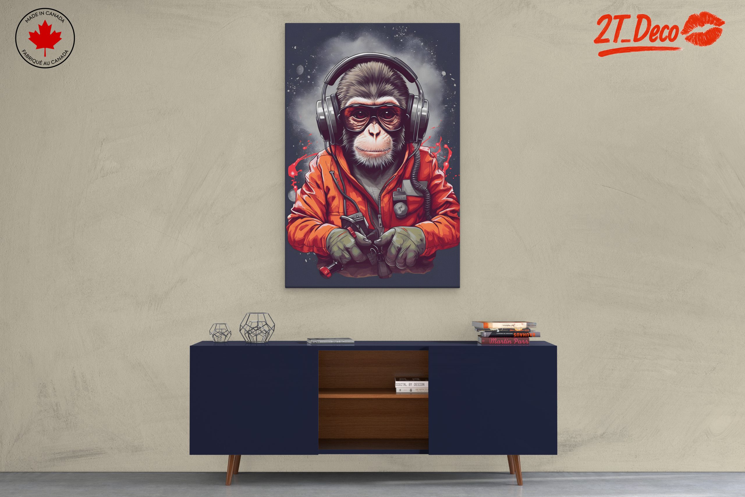 Stylized Monkey Character in Vibrant Outfit - Image 3