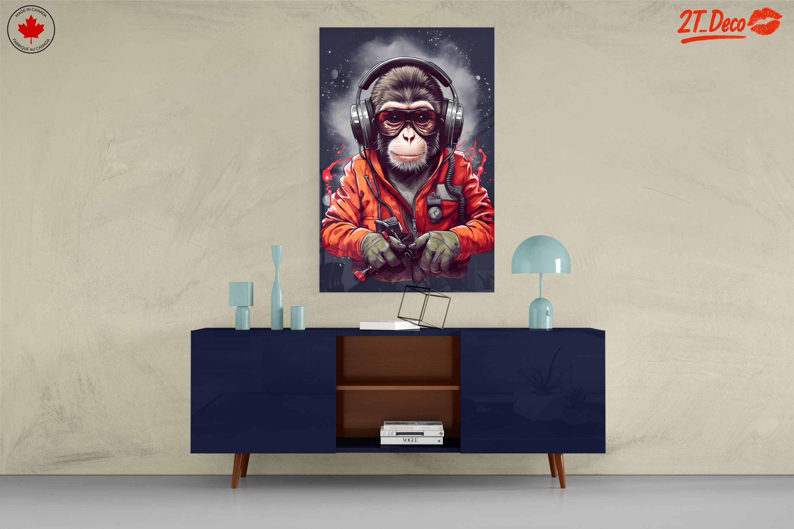 Stylized Monkey Character in Vibrant Outfit - Image 8