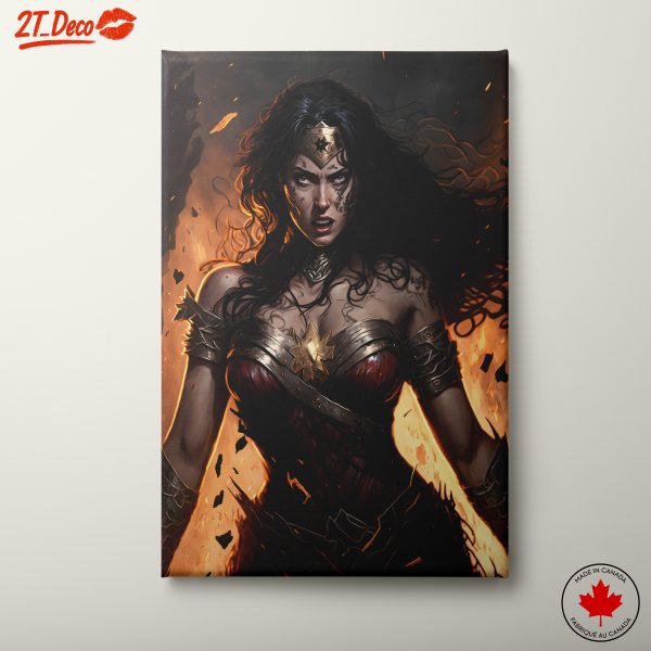 Wonder Woman Dramatic Action Art