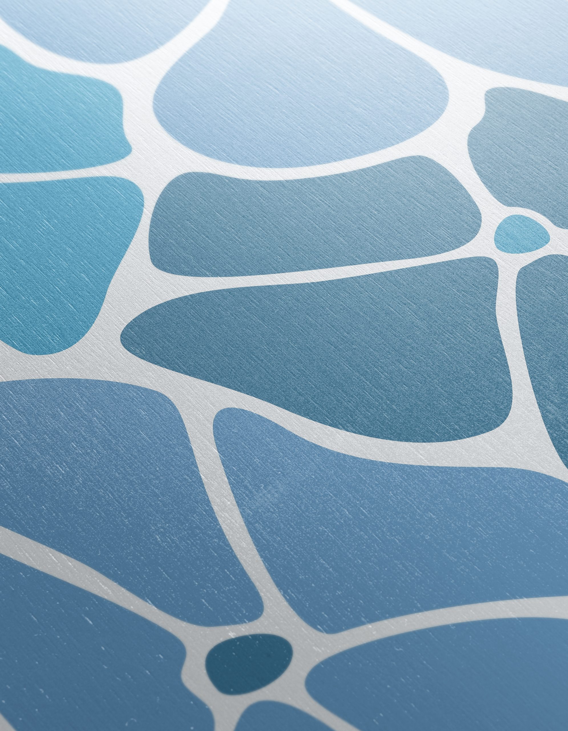 Abstract Floral Shapes in Blue - Image 12