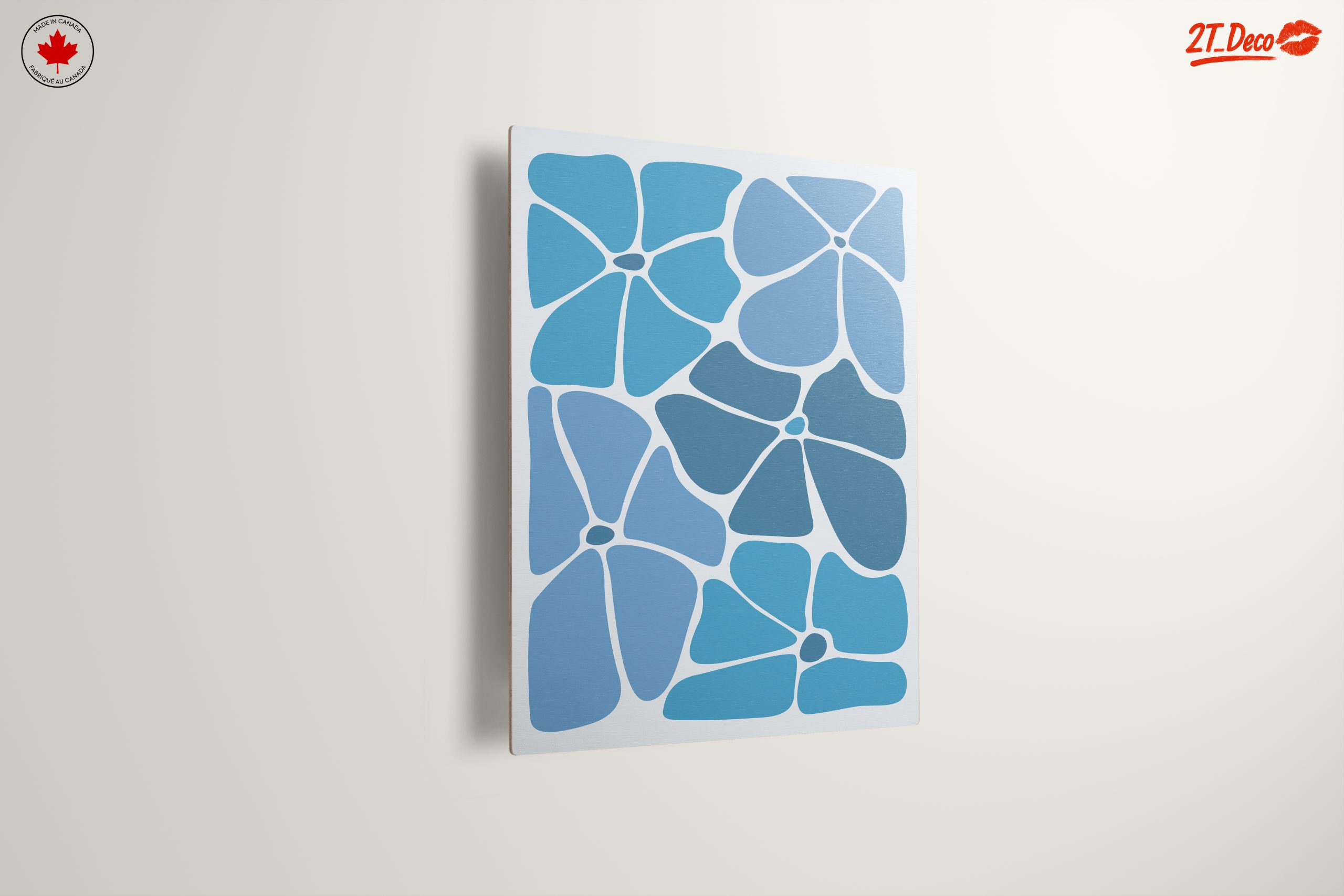 Abstract Floral Shapes in Blue - Image 13