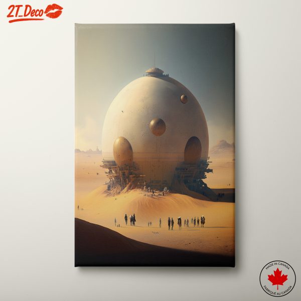 Futuristic Desert Landscape Exploration Art