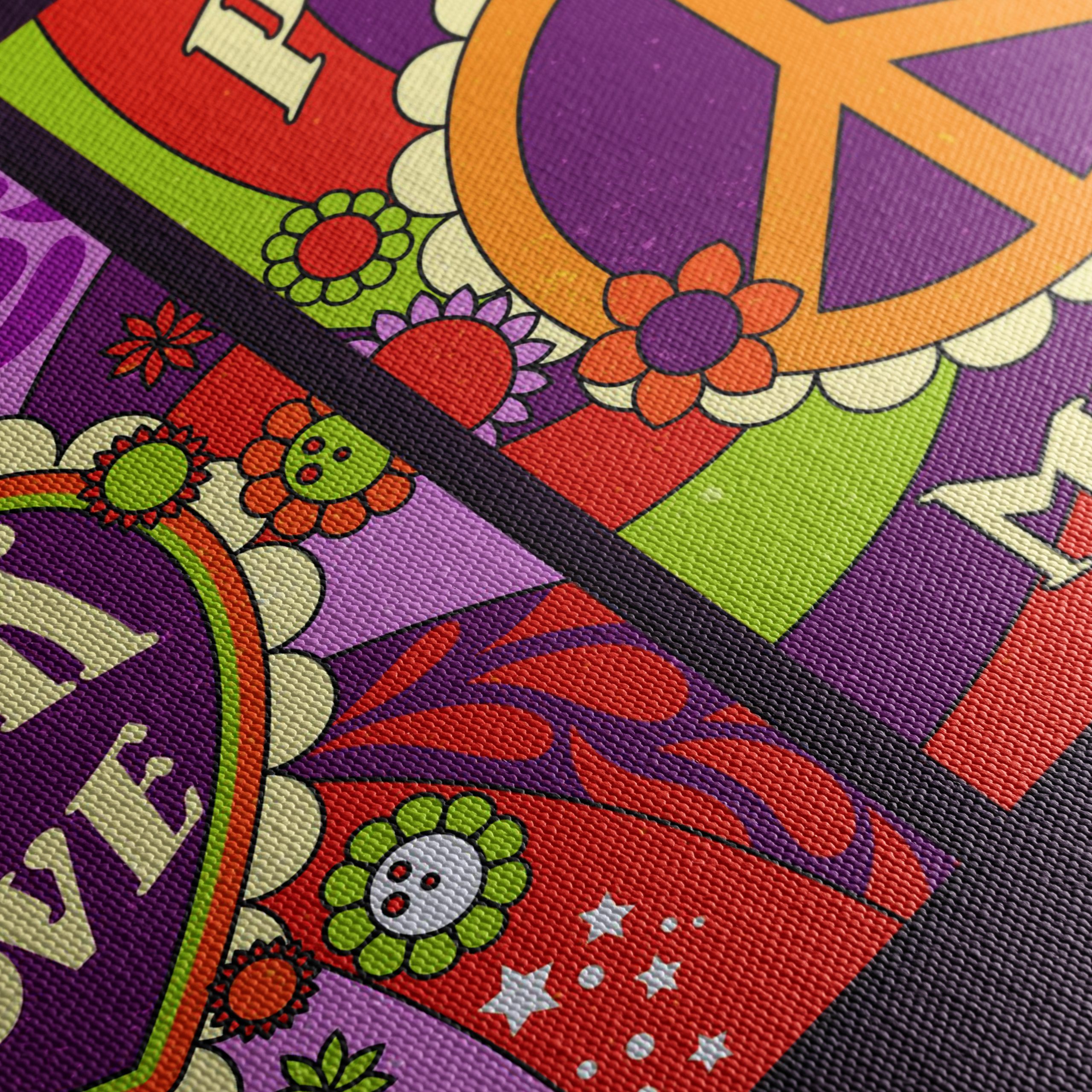 Vibrant Contemporary Pop Art Featuring Peace and Music - Image 5