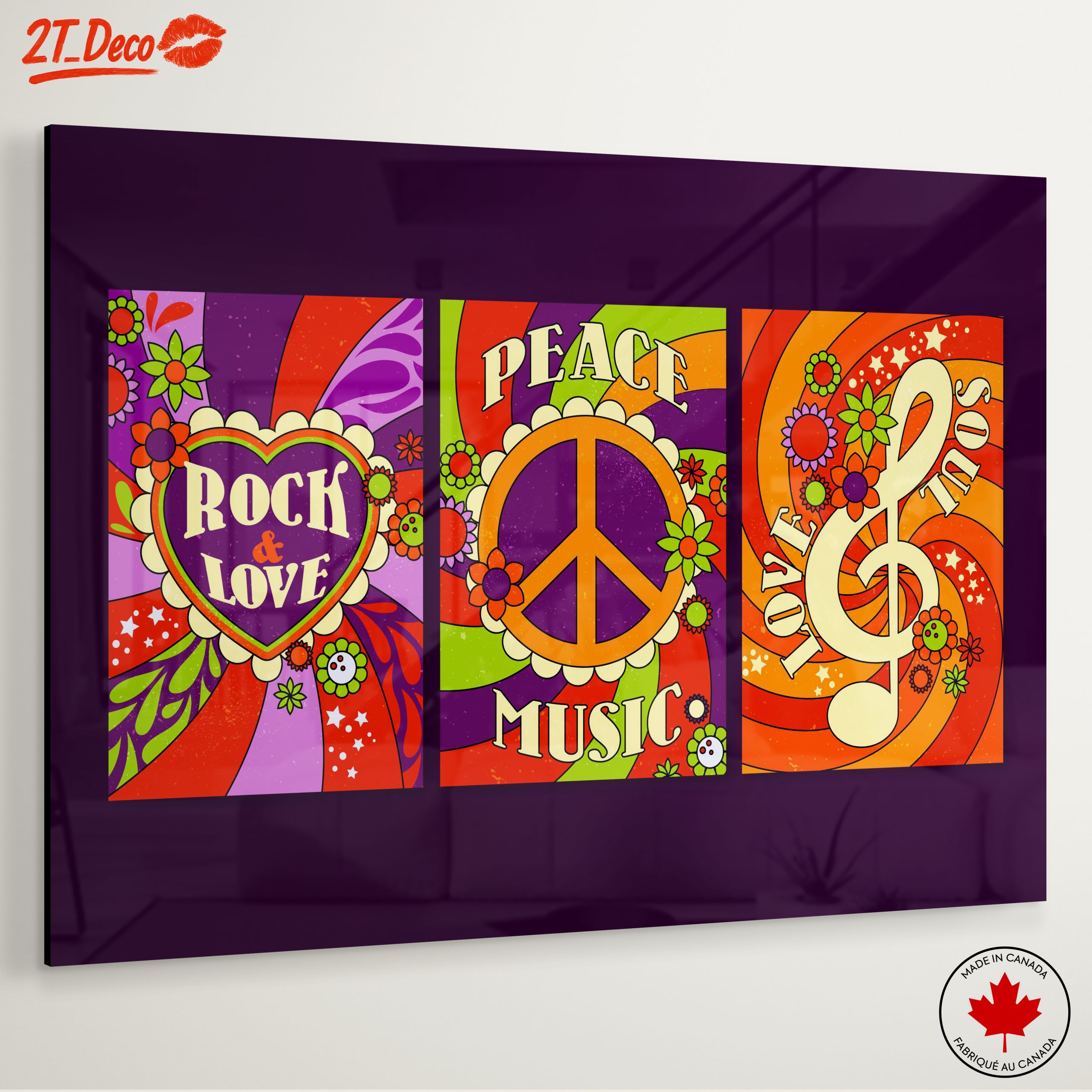Vibrant Contemporary Pop Art Featuring Peace and Music - Image 6