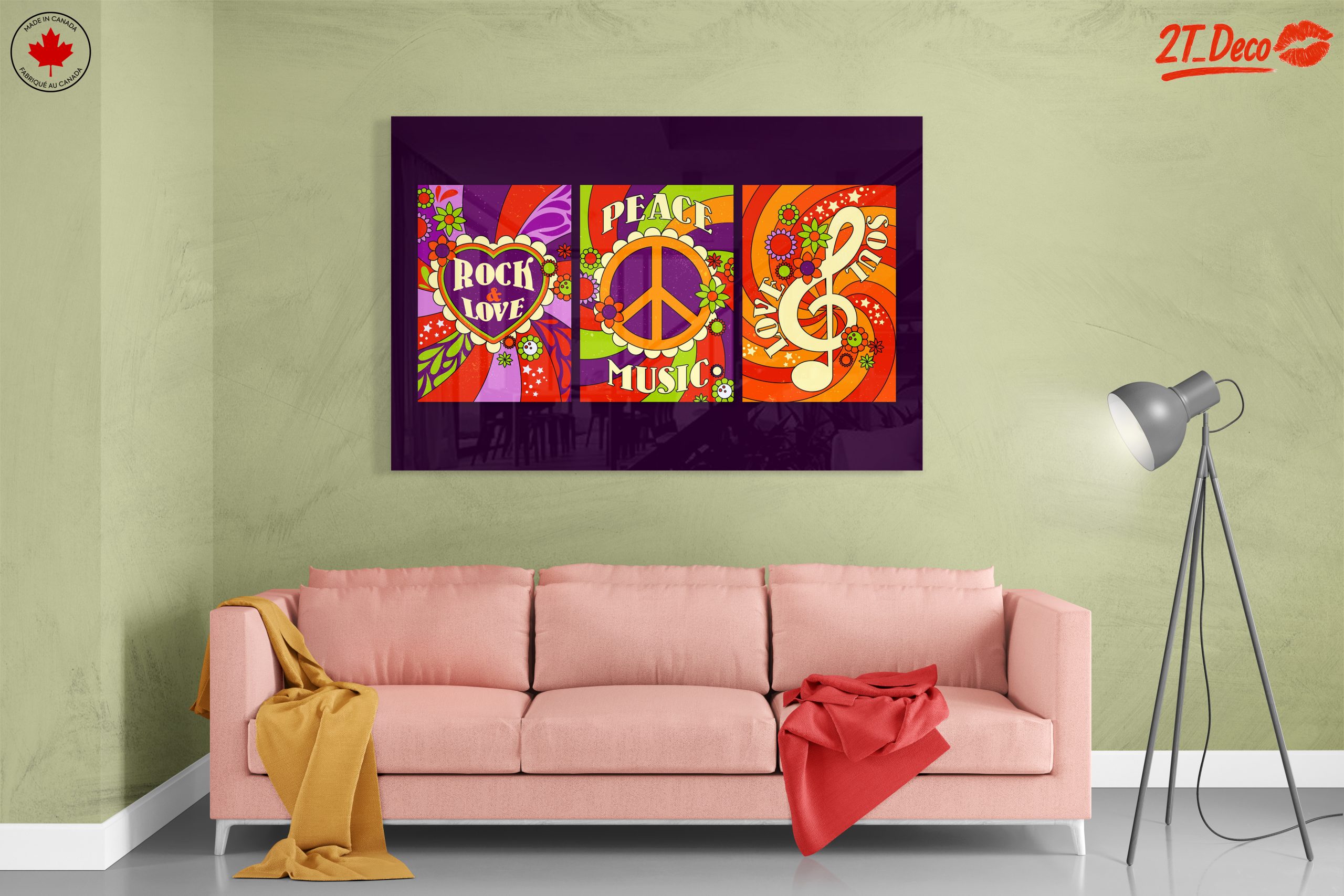 Vibrant Contemporary Pop Art Featuring Peace and Music - Image 7