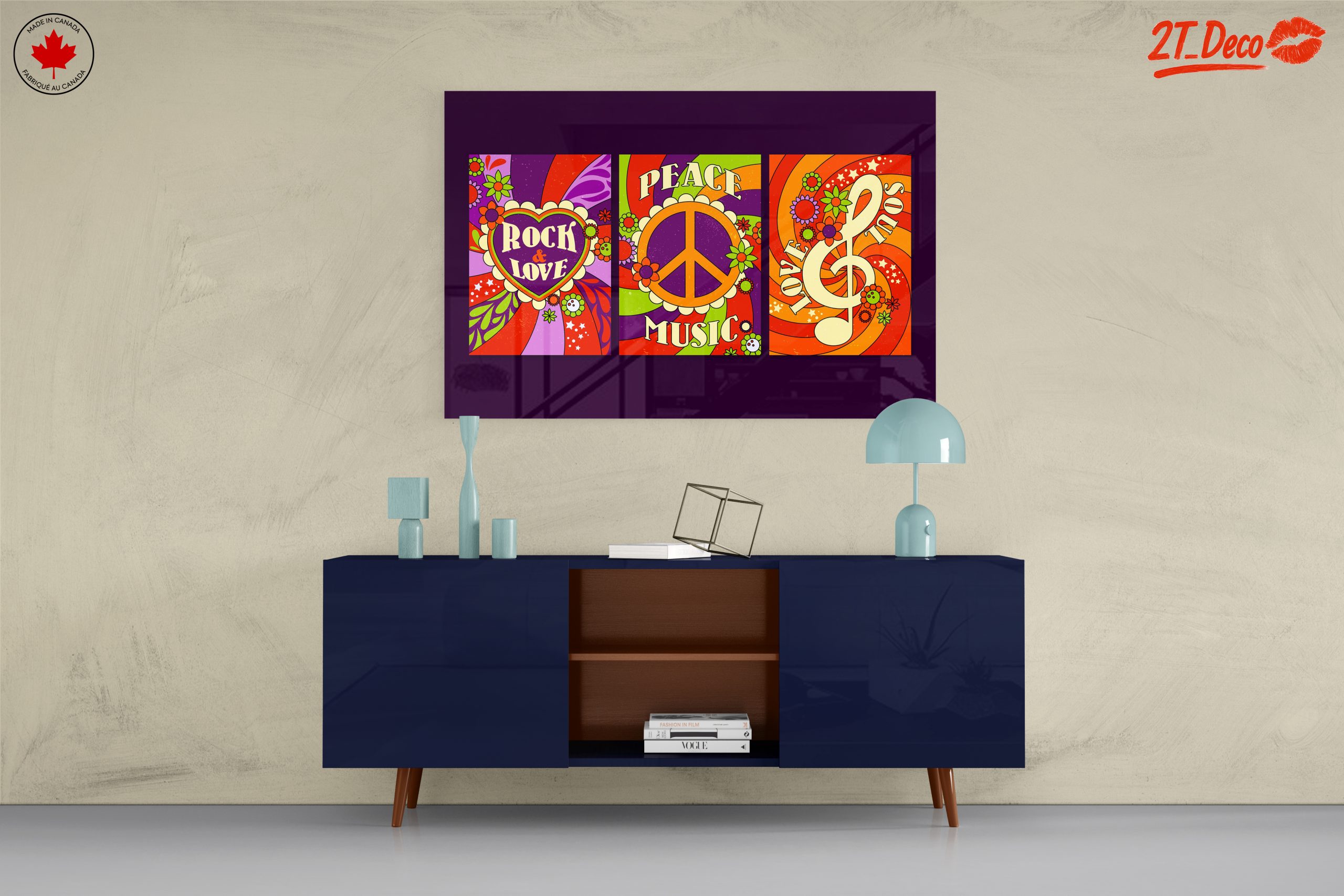 Vibrant Contemporary Pop Art Featuring Peace and Music - Image 8