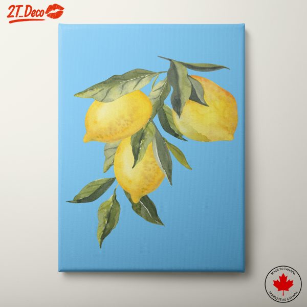 Lemon Botanical Artwork with Leaves