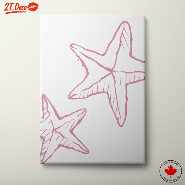 Stylized Pink Star Abstract Art