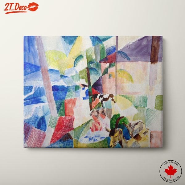 Vibrant Abstract Landscape with Colorful Forms