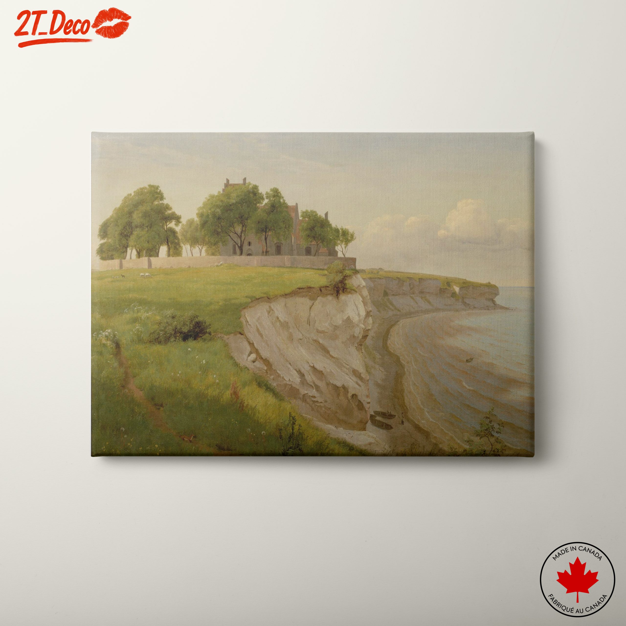 Serene Coastal Landscape with Cliffs