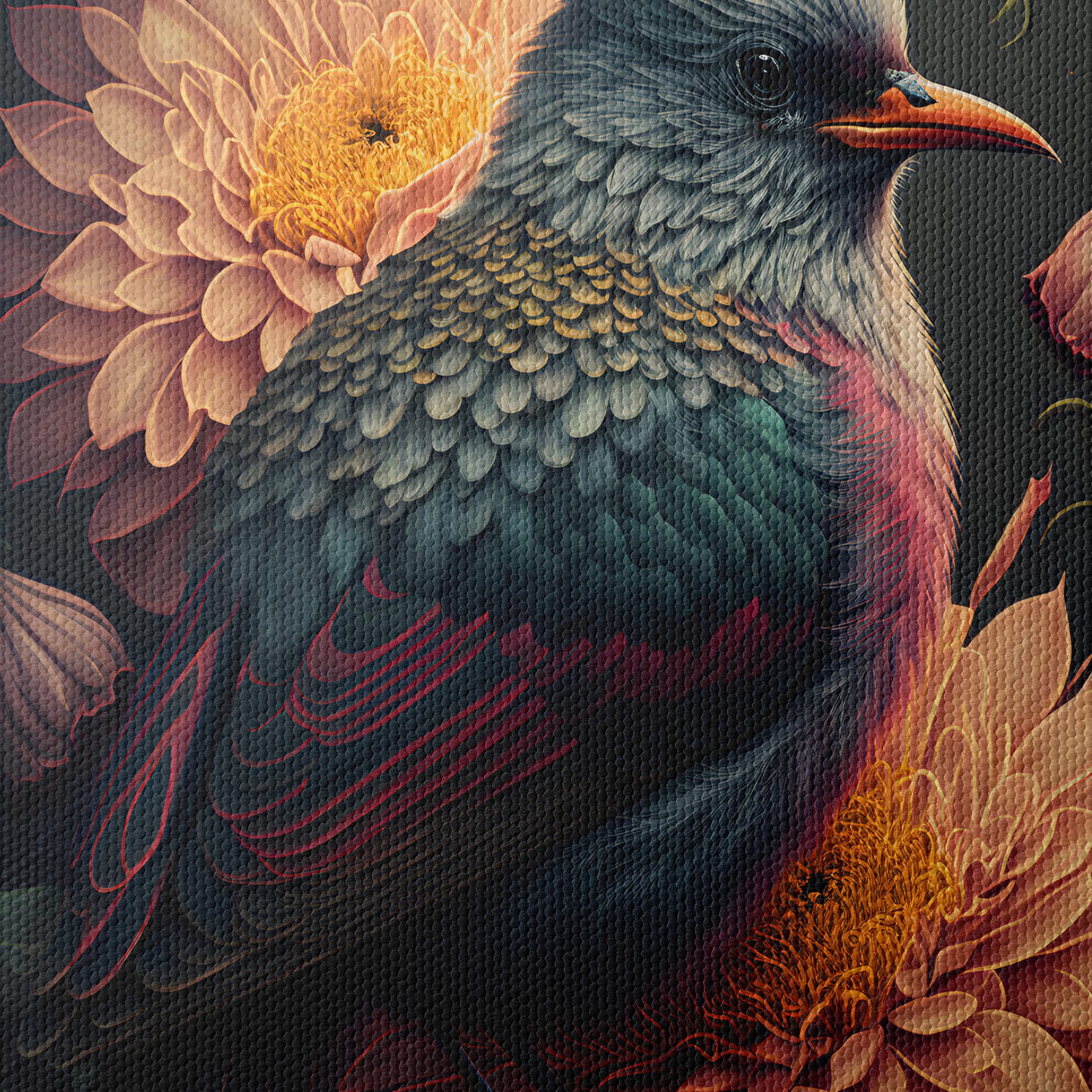 Colorful Bird Among Floral Elements - Image 4