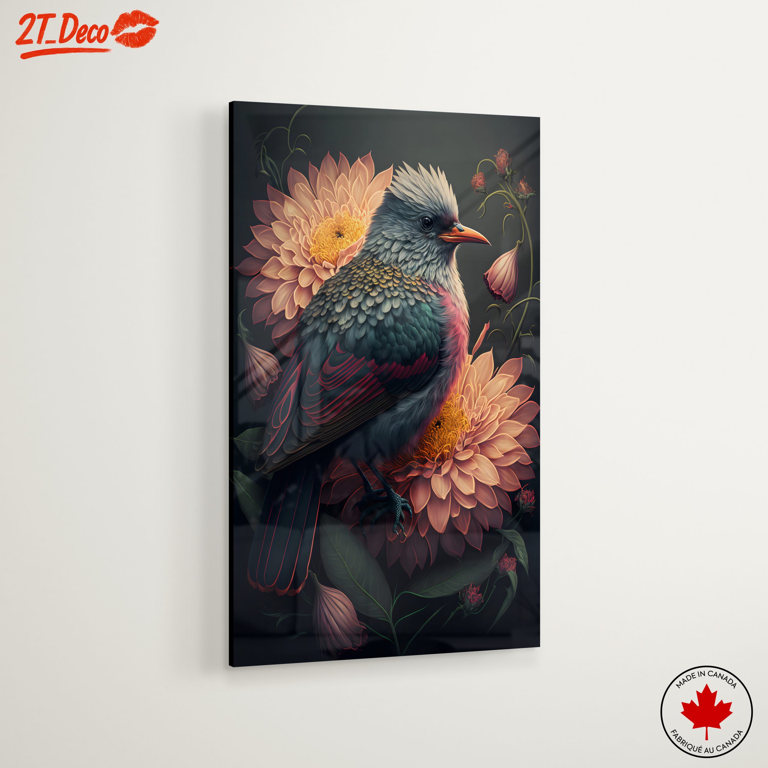 Colorful Bird Among Floral Elements - Image 6